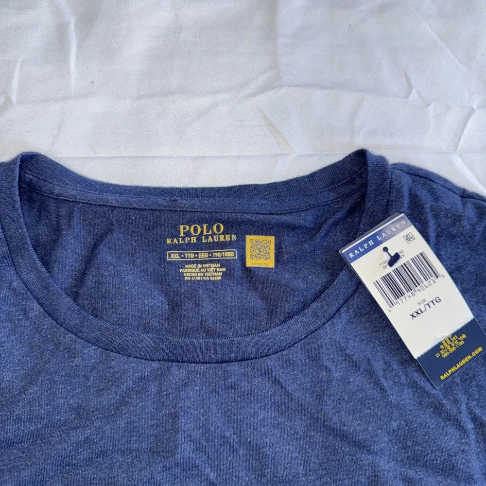 NWT Polo Ralph Lauren T-Shirt Mens 2XL Navy Red Pony